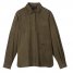 Longchamp | Straight leather shirt Khaki - Leather | Khaki