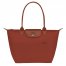 Longchamp | Le Pliage Green M Tote bag Chestnut - Recycled canvas | Chestnut