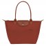 Longchamp | Le Pliage Green M Tote bag Chestnut - Recycled canvas | Chestnut