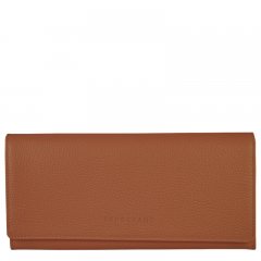 Longchamp | Le Foulonné Continental wallet Caramel - Leather | Caramel