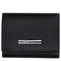 Longchamp | Le Roseau Wallet Black - Leather | Black