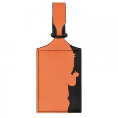 Longchamp | LGP Travel Luggage tag Orange - Leather | Orange