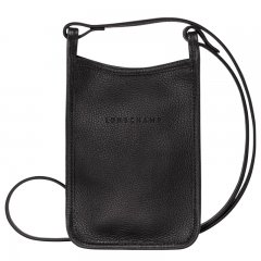 Longchamp | Le Foulonné Phone case Black - Leather | Black