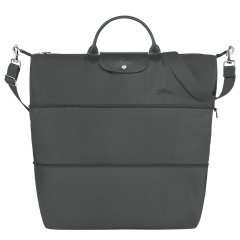 Longchamp | Le Pliage Green Travel bag expandable Graphite - Recycled canvas | Graphite