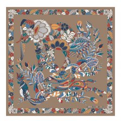 Longchamp | Forêt Silk scarf 50 Clay - Silk | Clay