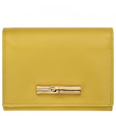 Longchamp | Le Roseau Compact wallet Ginger - Leather | Ginger