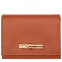 Longchamp | Le Roseau Compact wallet Bark - Leather | Bark