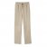 Longchamp | Leather straight pants Linen - Leather | Linen