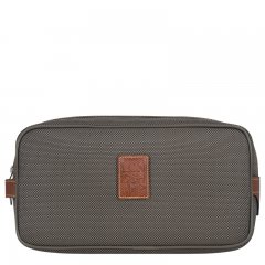 Longchamp | Boxford Toiletry case Brown - Recycled canvas | Brown