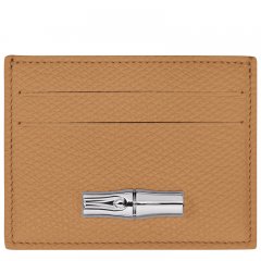 Longchamp | Le Roseau Card holder Walnut - Leather | Walnut