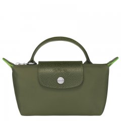 Longchamp | Le Pliage Green Pouch with handle Forest - Recycled canvas | Forest