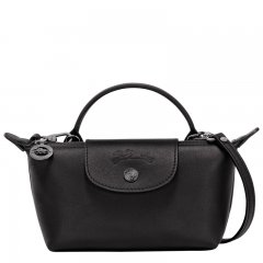 Longchamp | Le Pliage Xtra XS Pouch Black - Leather | Black