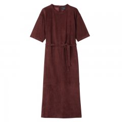 Longchamp | Leather long dress Burgundy - Leather | Burgundy