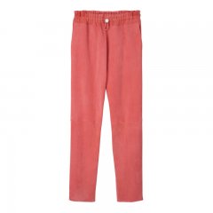 Longchamp | Leather straight pants Blush - Leather | Blush