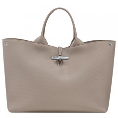 Longchamp | Le Roseau L Handbag Clay - Leather | Clay