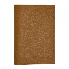 Longchamp | Le Foulonné Passport cover Walnut - Leather | Walnut