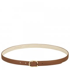 Longchamp | Le Foulonné Ladies' belt Caramel - Leather | Caramel