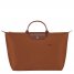 Longchamp | Le Pliage Green L Travel bag Cognac - Recycled canvas | Cognac