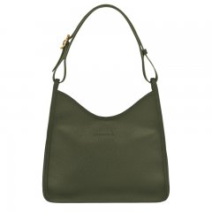 Longchamp | Le Foulonné M Hobo bag Khaki - Leather | Khaki