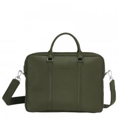 Longchamp | Le Foulonné XS Briefcase Khaki - Leather | Khaki