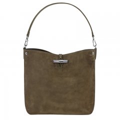 Longchamp | Le Roseau M Hobo bag Olive - Leather | Olive