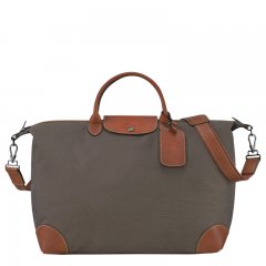 Longchamp | Boxford L Travel bag Brown - Recycled canvas | Brown