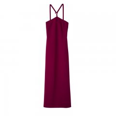 Longchamp | Long dress Beetroot - Crepe | Beetroot