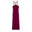 Longchamp | Long dress Beetroot - Crepe | Beetroot