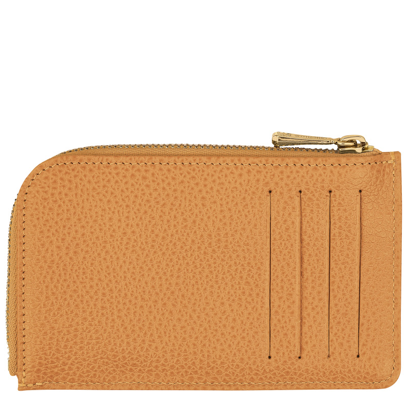 Longchamp | Le Foulonné Card holder Walnut - Leather | Walnut
