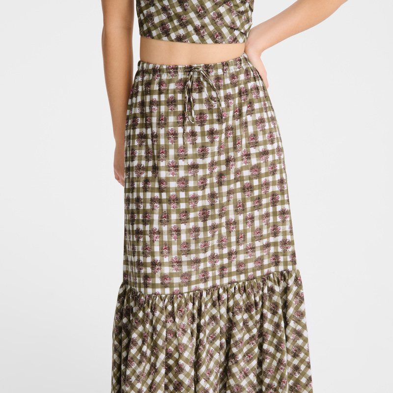 Longchamp | Long skirt Artichoke - Vichy print veil | Artichoke