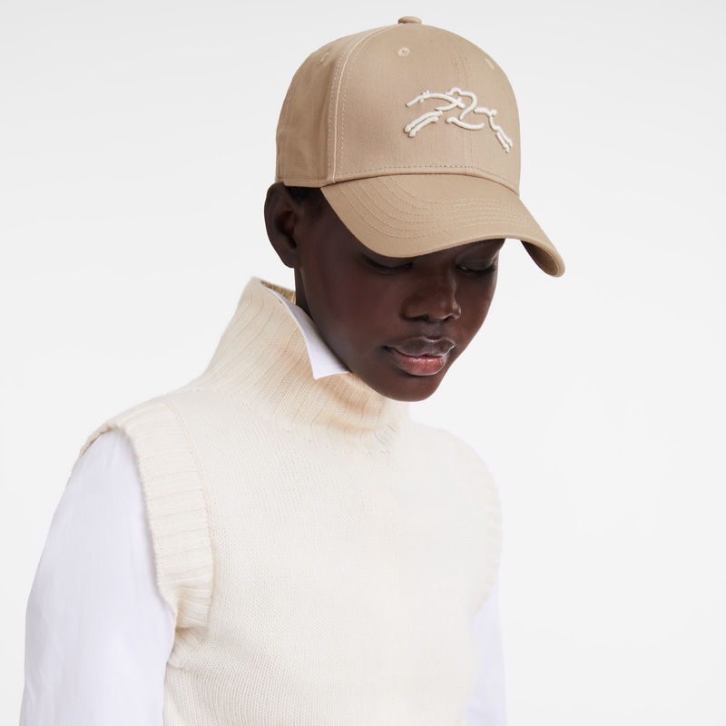 Longchamp | Solid cap Beige - Organic cotton | Beige