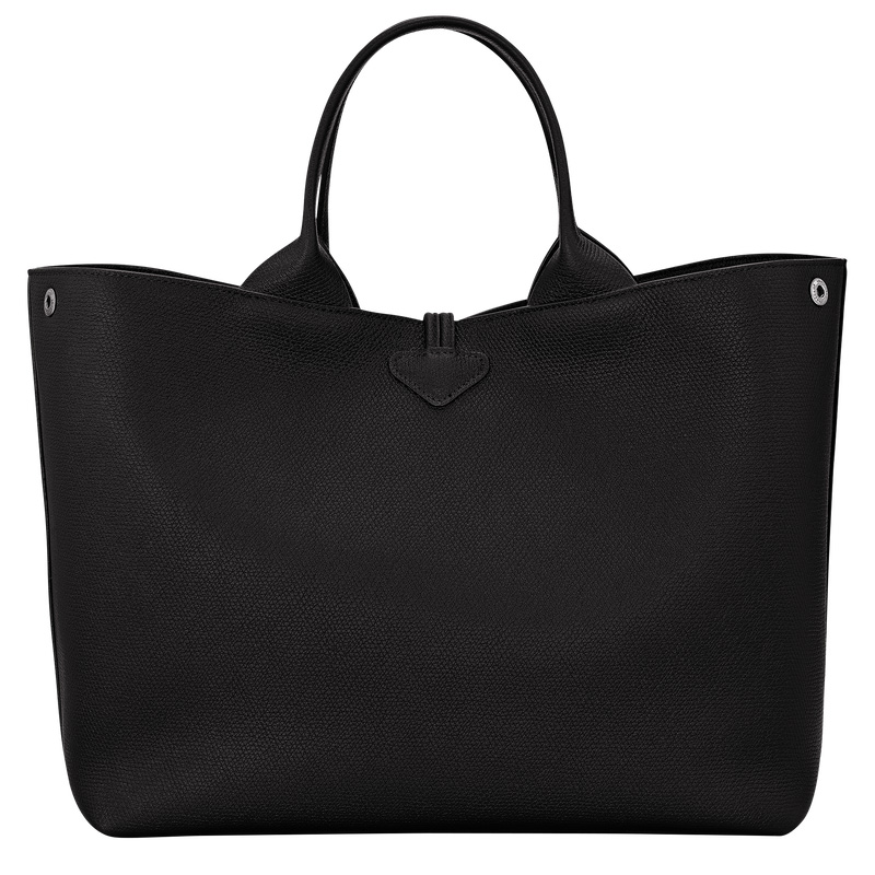 Longchamp | Le Roseau L Handbag Black - Leather | Black