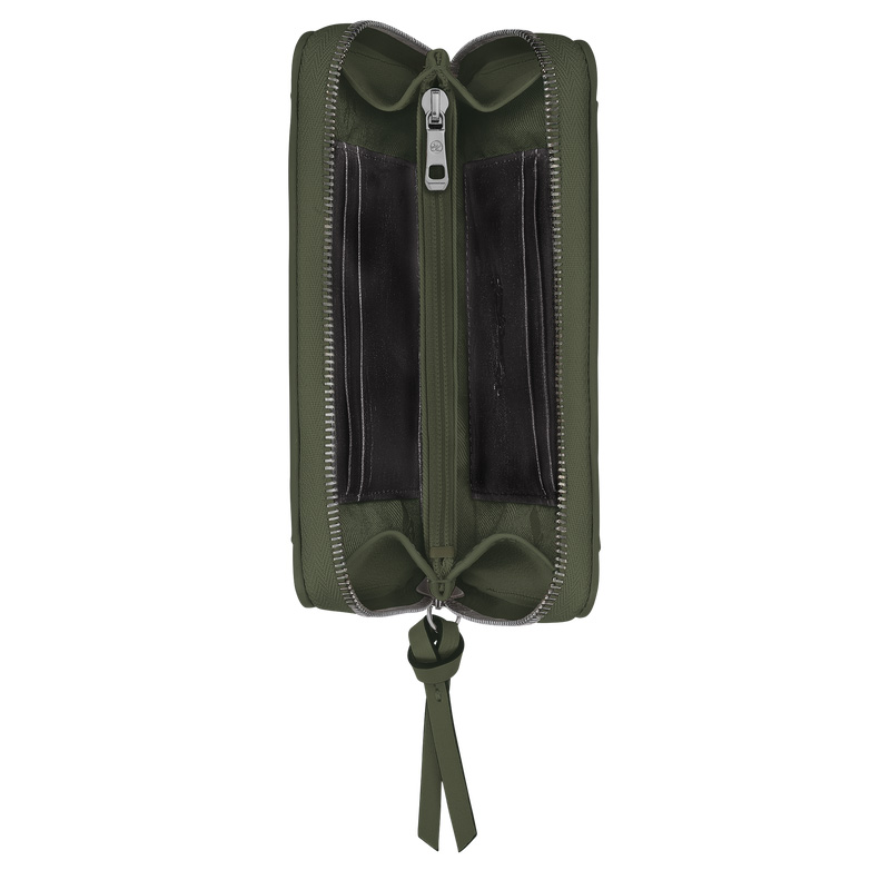 Longchamp | 3D Wallet Khaki - Leather | Khaki