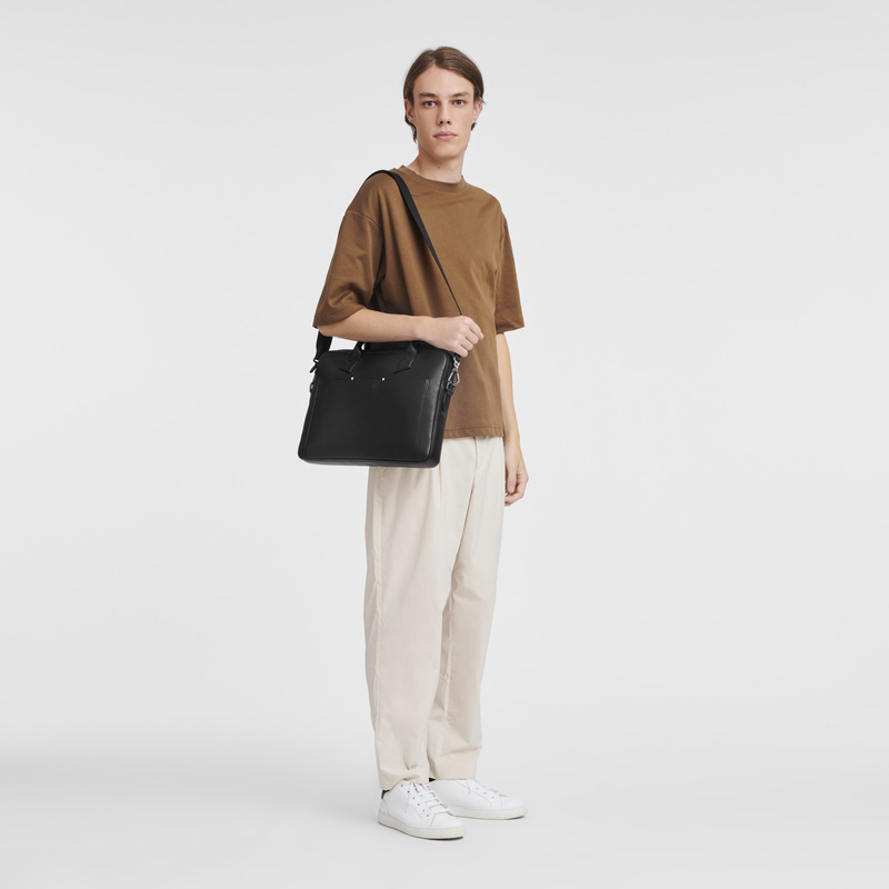 Longchamp | sur Seine Briefcase Black - Leather | Black
