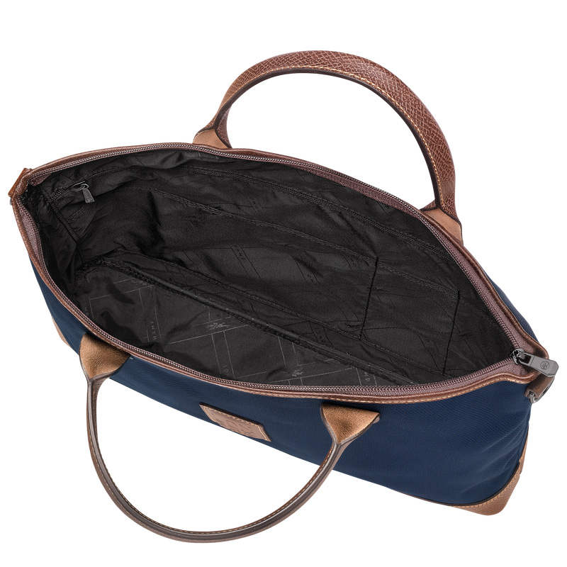 Longchamp | Boxford S Briefcase Blue - Recycled canvas | Blue