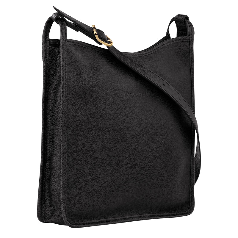 Longchamp | Le Foulonné M Crossbody bag Black - Leather | Black