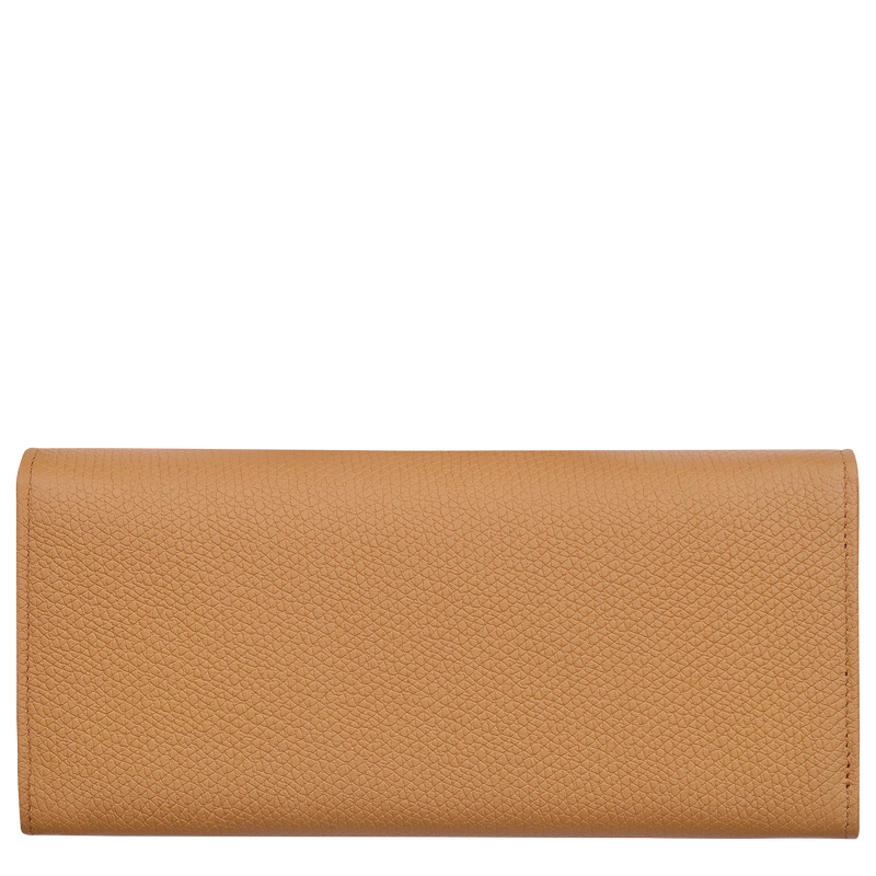 Longchamp | Le Roseau Flap wallet Walnut - Leather | Walnut