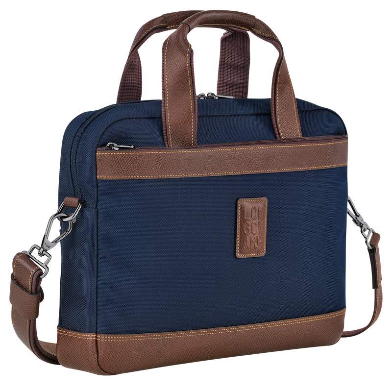 Longchamp | Boxford S Briefcase Blue - Recycled canvas | Blue