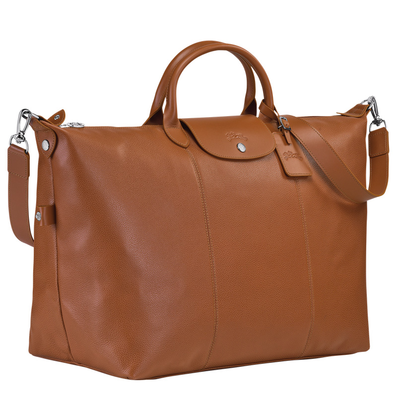 Longchamp | Le Foulonné L Travel bag Caramel - Leather | Caramel