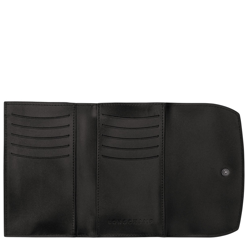 Longchamp | Le Roseau Wallet Black - Leather | Black