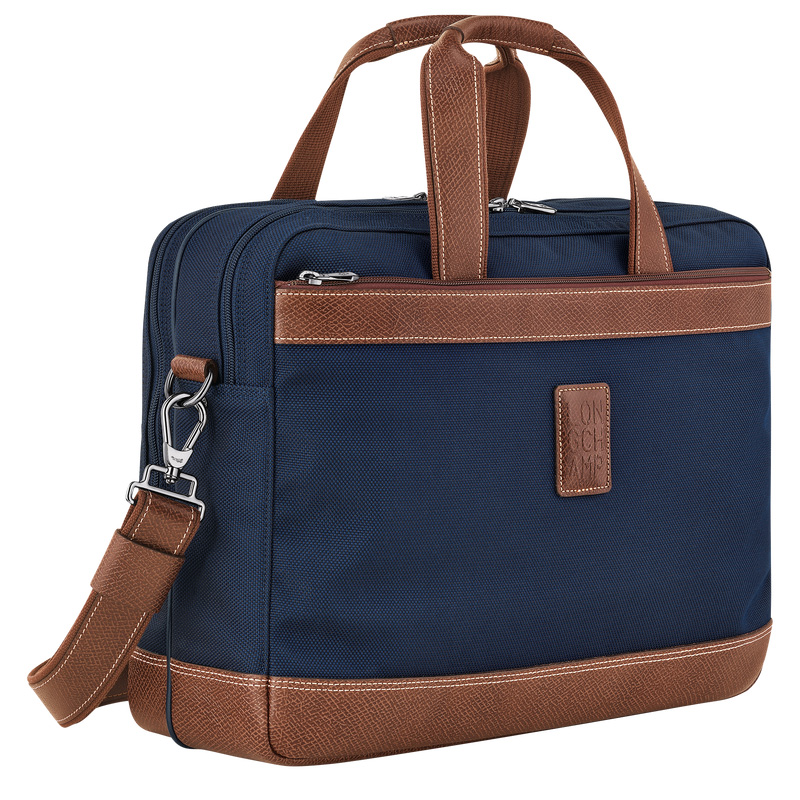 Longchamp | Boxford L Briefcase Blue - Recycled canvas | Blue