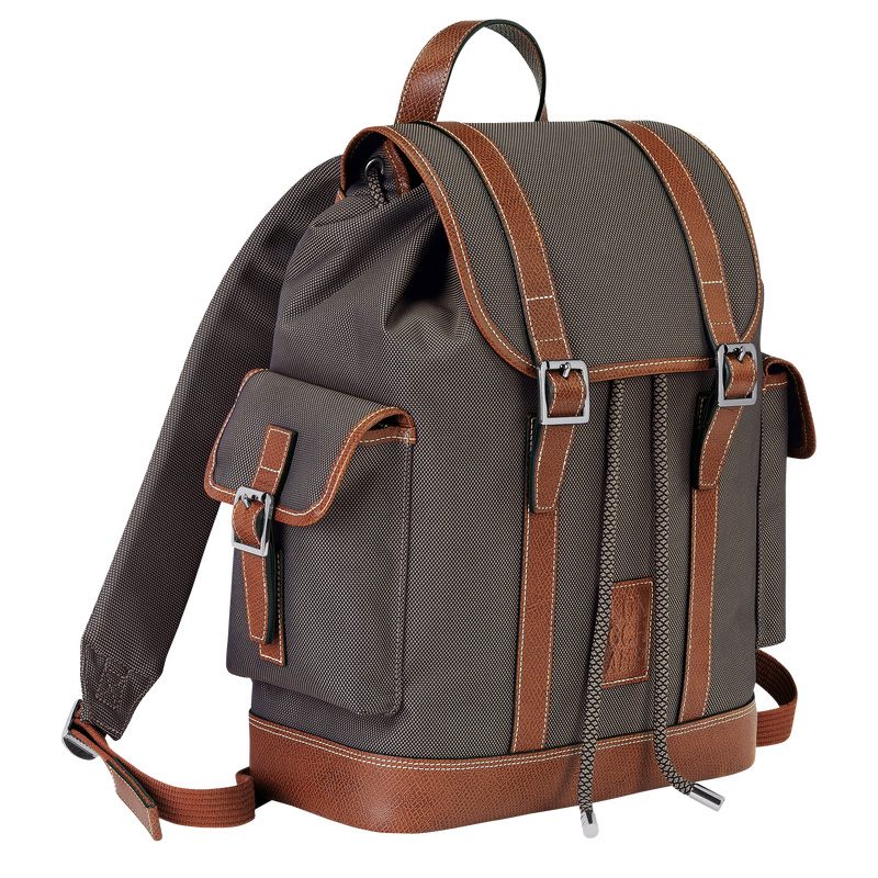 Longchamp | Boxford Backpack Brown - Recycled canvas | Brown
