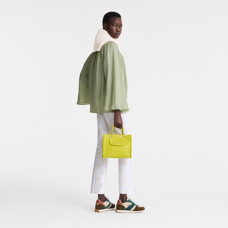 Longchamp | Cabas S Handbag Kiwi Green - Leather | Kiwi Green