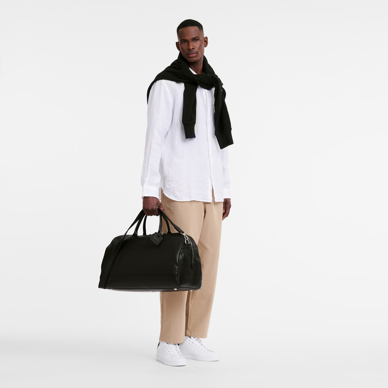 Longchamp | Le Foulonné L Travel bag Black - Leather | Black