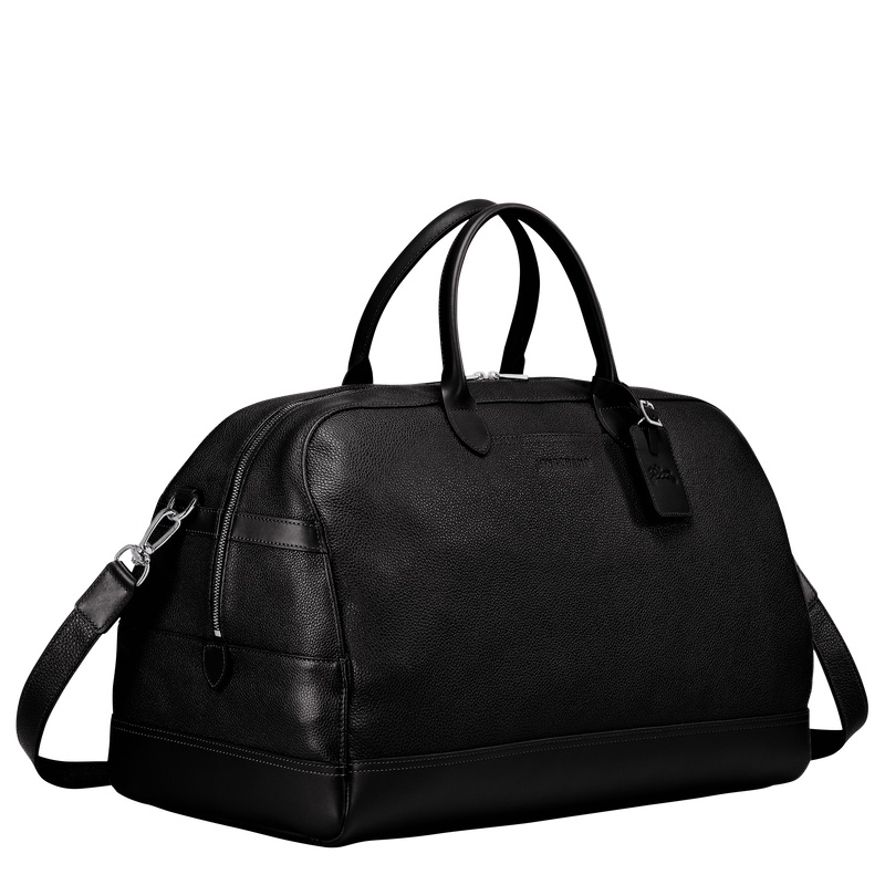 Longchamp | Le Foulonné L Travel bag Black - Leather | Black