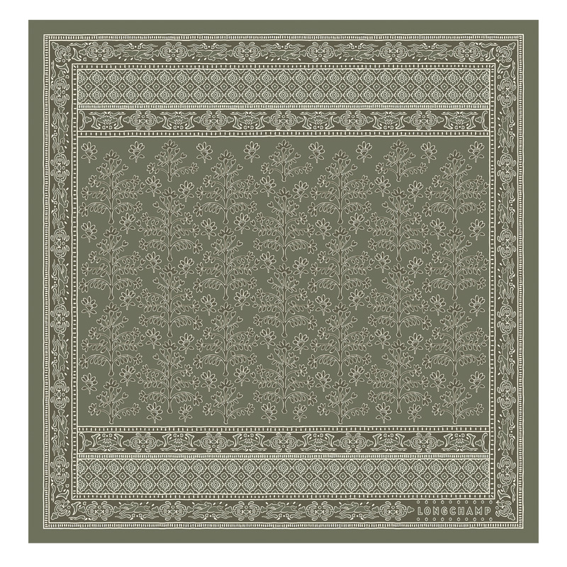Longchamp | Tree of Life Silk scarf 50 Laurel - OTHER | Laurel