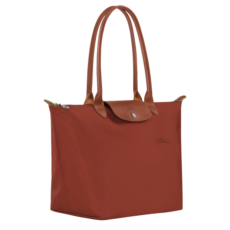 Longchamp | Le Pliage Green L Tote bag Chestnut - Recycled canvas | Chestnut
