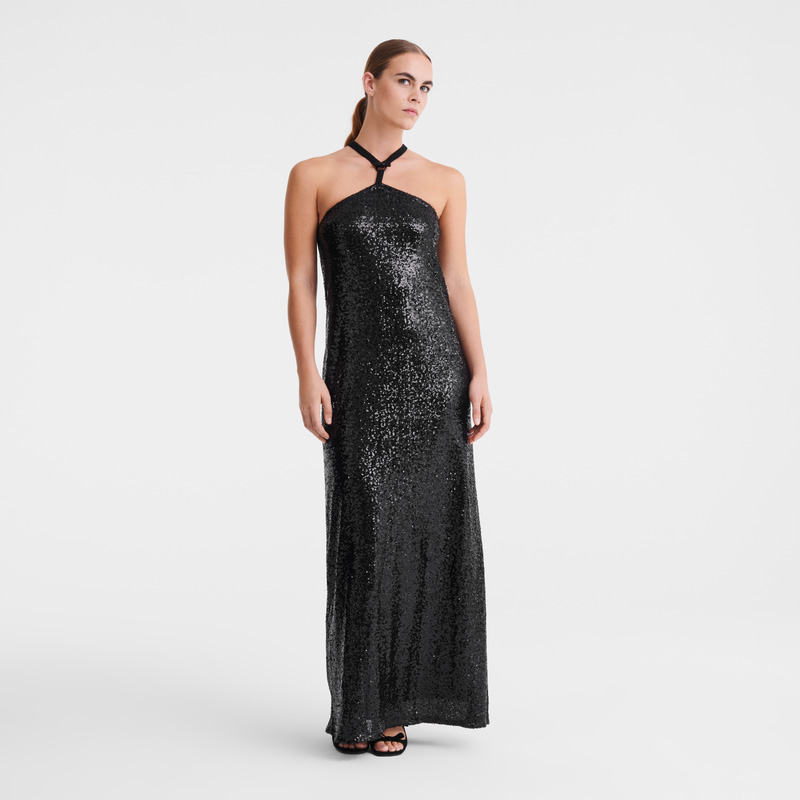 Longchamp | Long dress Black - Glitter | Black
