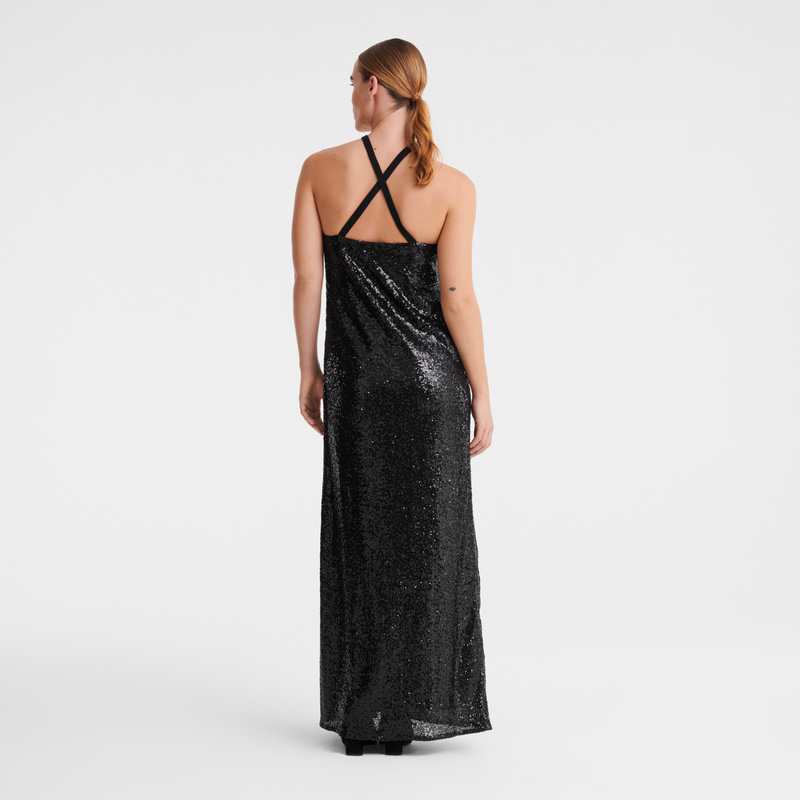 Longchamp | Long dress Black - Glitter | Black