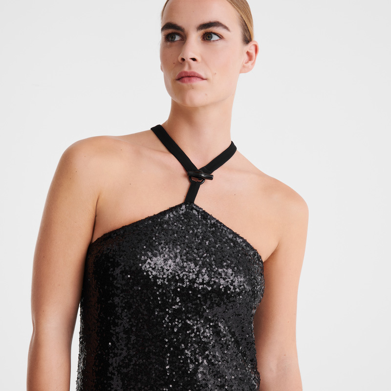 Longchamp | Long dress Black - Glitter | Black